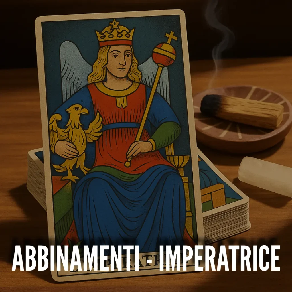 Imperatrice con carte arcani maggiori tarocchi
