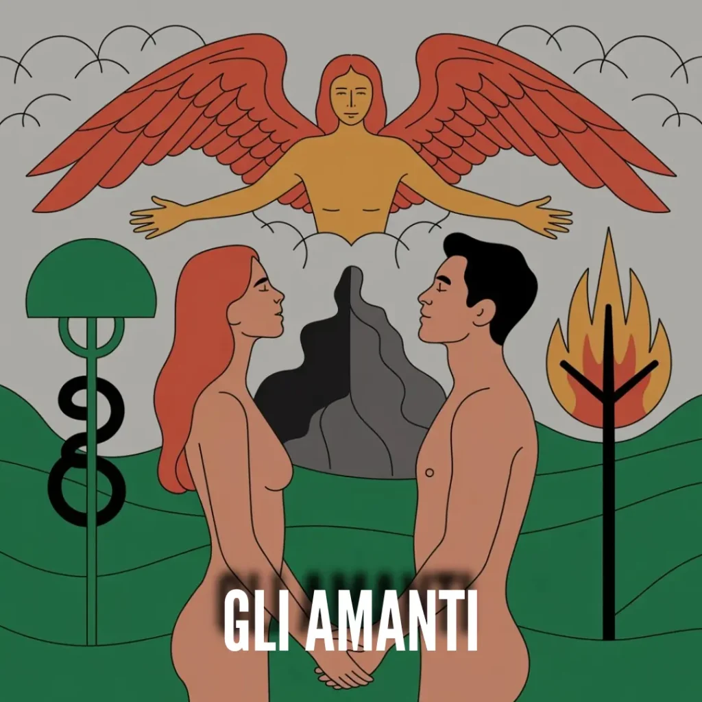Il significato de Gli amanti in una lettura dei tarocchi
