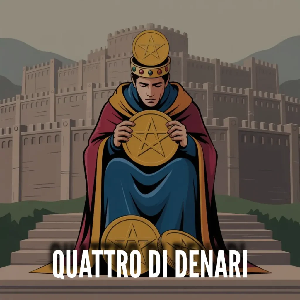 Significato del 4 di denari nei tarocchi