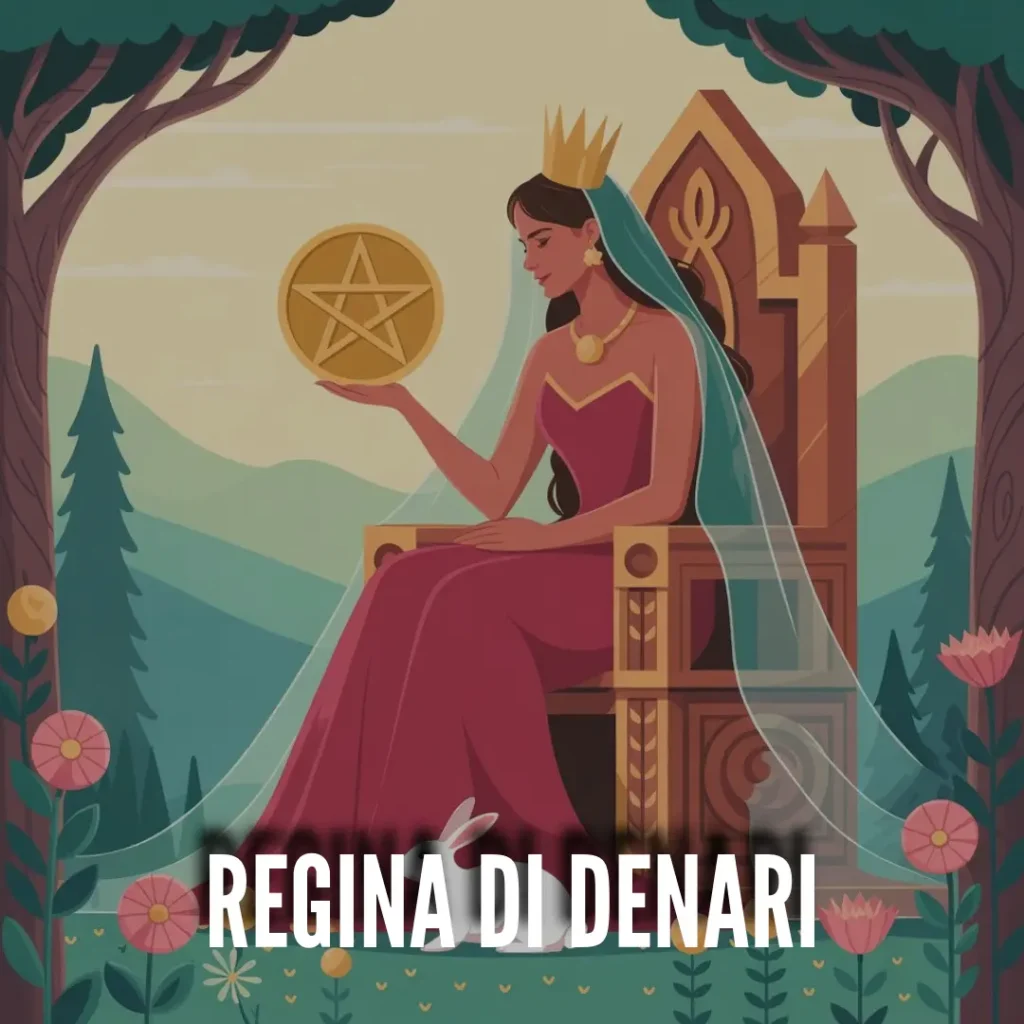 Regina di pentacoli tarocchi