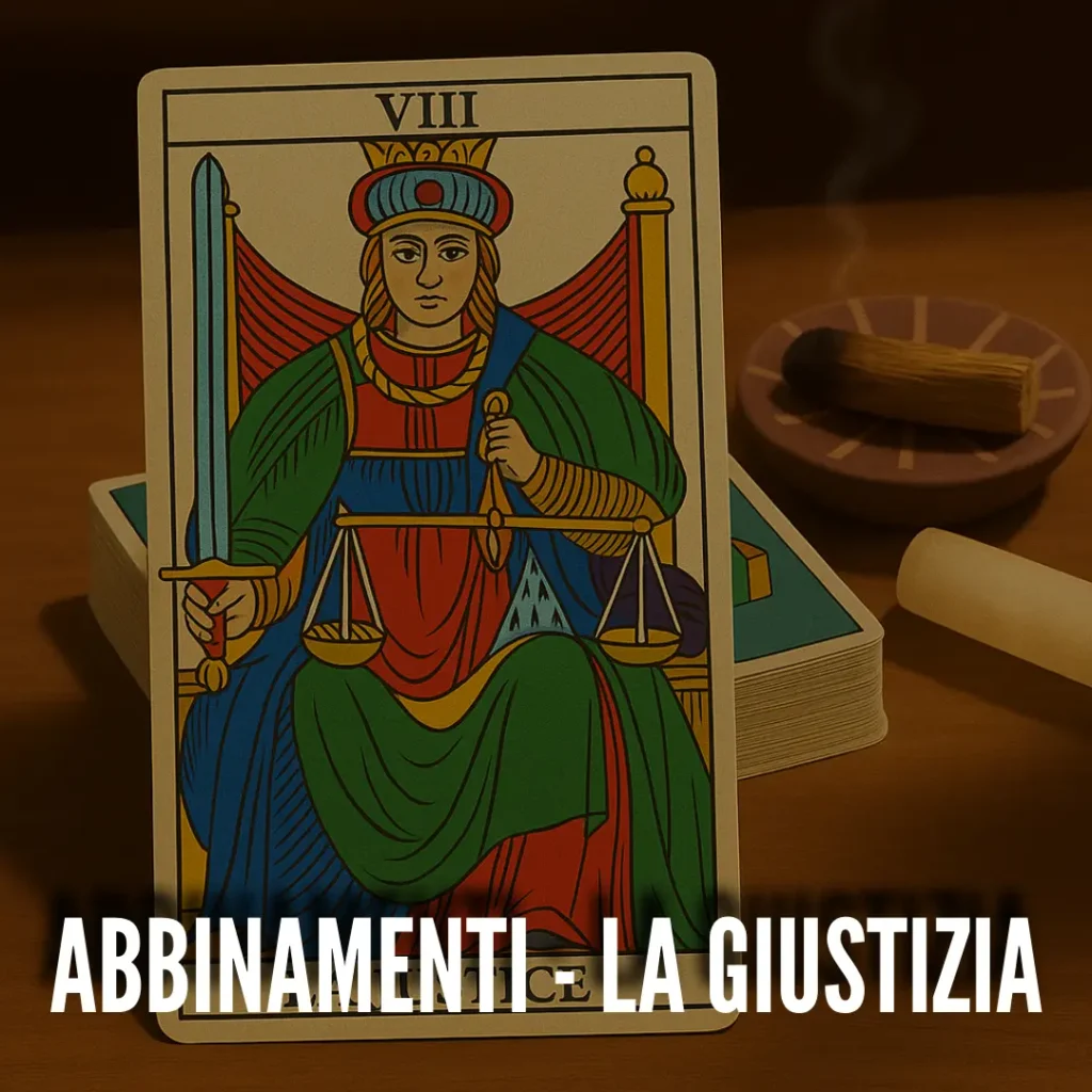 Cosa indica la giustizia quando è insieme a altre carte dei tarocchi