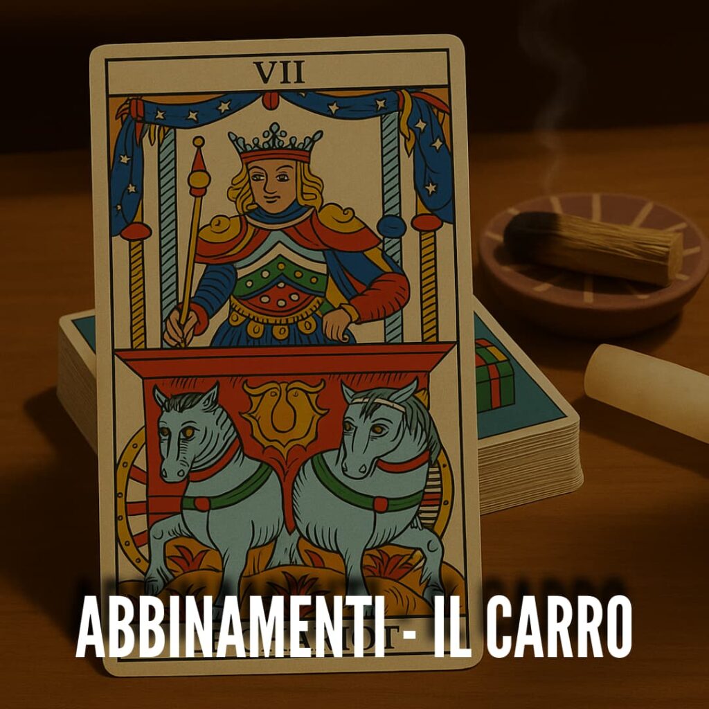 cosa indica il carro insieme a altre carte dei tarocchi