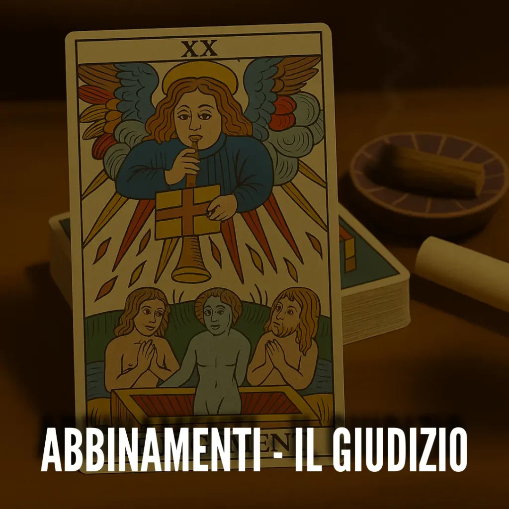 Il giudizio insieme a altri tarocchi