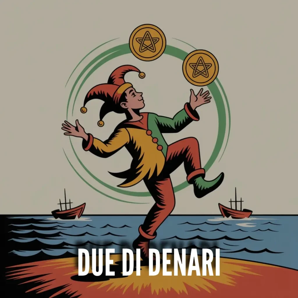 2 di denari tarocchi