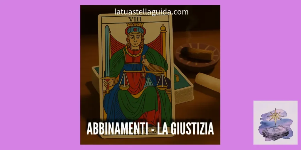 come interpretare la giustizia abbinata a altre carte tarocchi